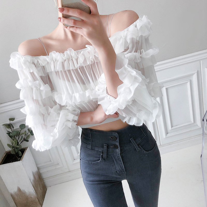 Women's Fashion Slim Fit Fungus Edge T-Shirt Top Set