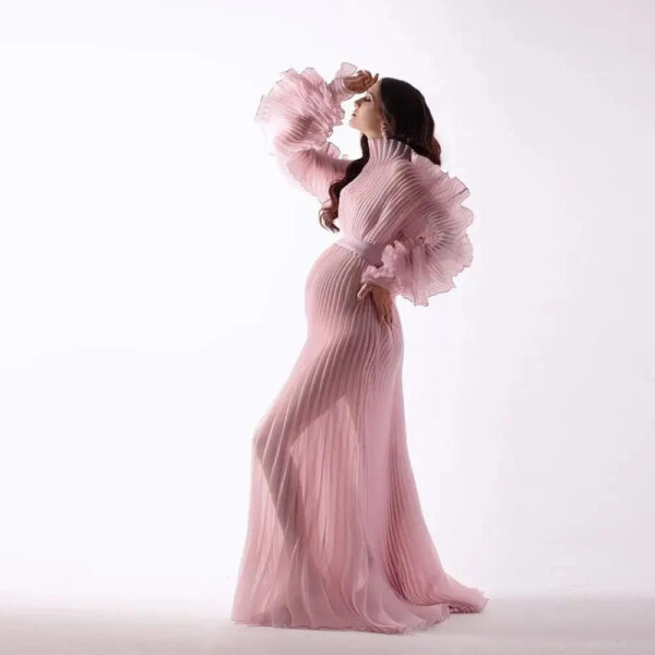 Luna Bloom Pleated Gown