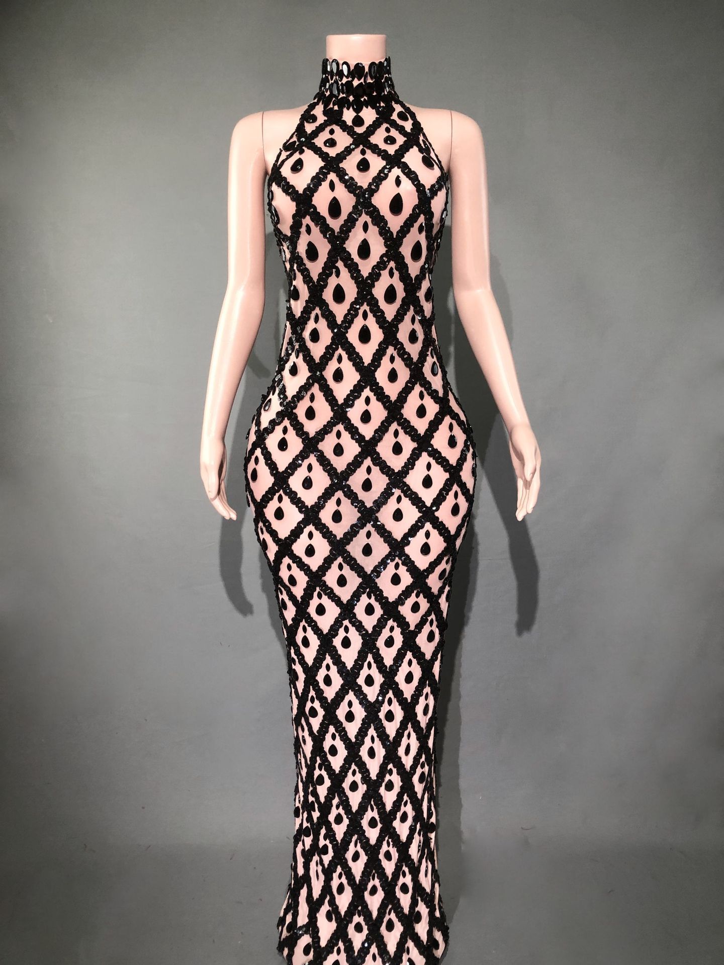 Claudia Evening Party Shiny Rhinestone Dress