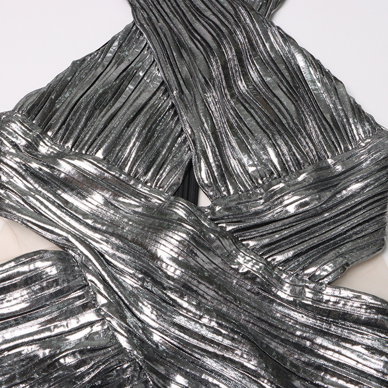 Gina's Fashion Elegant Cross Halter Waist-tight Dress