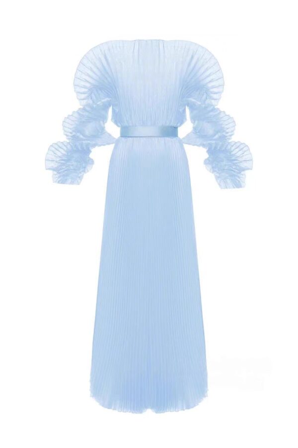 Luna Bloom Pleated Gown