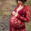 Sexy perspective lace dress, pregnant women's skirts, pregnant women, photographing, maternity, photography and dress