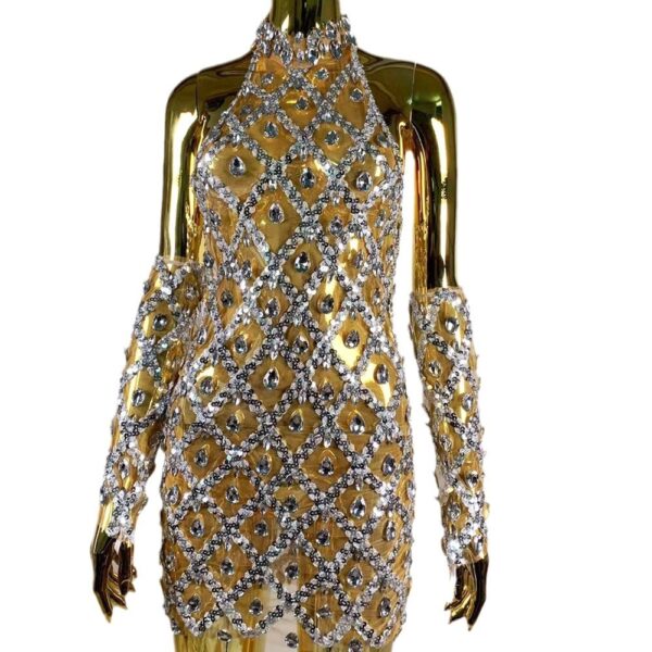 95d46578-2eb4-4d20-b326-f25909f861b9.jpg The Isabella Luxe Rhinestone Plaid Mini Dress
