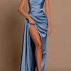 Prom Formal Party Dress V Neck Long Satin Ball
