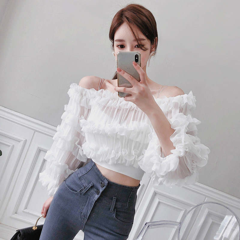 Women's Fashion Slim Fit Fungus Edge T-Shirt Top Set