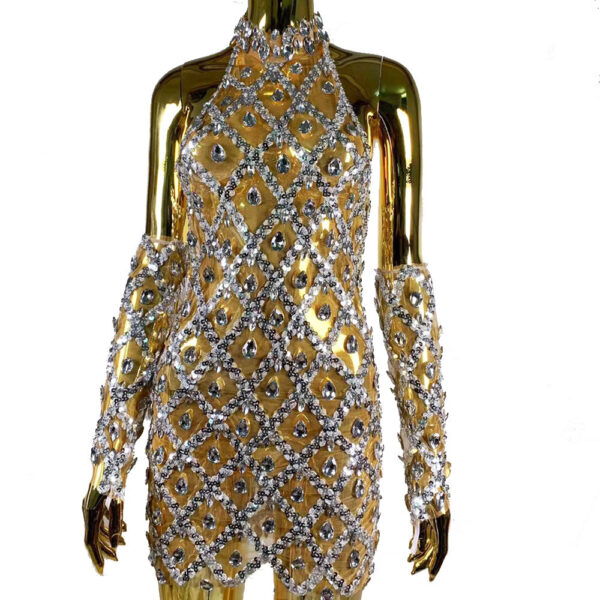 cae8687d-91cb-4152-9a03-c1dc664963bd.jpg The Isabella Luxe Rhinestone Plaid Mini Dress